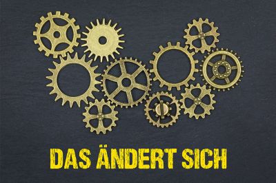 Foto: Zahnräder mit Schriftzug Das ändert sich